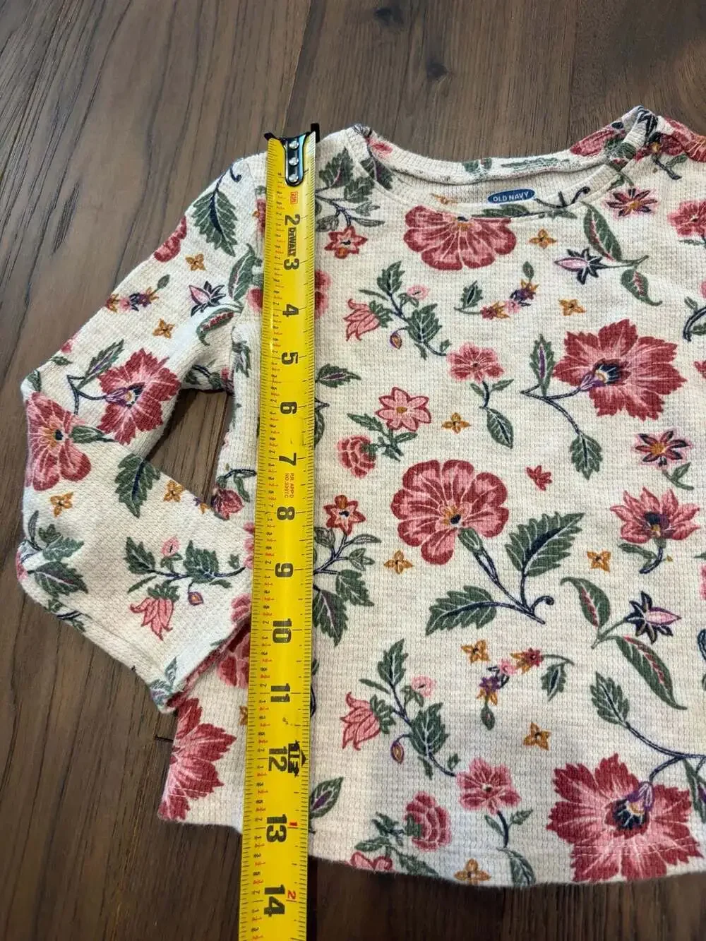 Old Navy Thermal Floral Long Sleeve Shirt 4T
